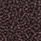 Miyuki 8 Round Seed Bead, 8-13F, Matte Silver Lined Dark Smoky Amethyst, 10 grams